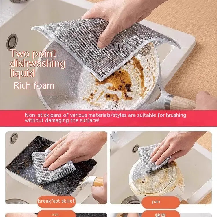 Steel Wire Ball Cloth Kitchen Cleaning Dishcloth El Pazar