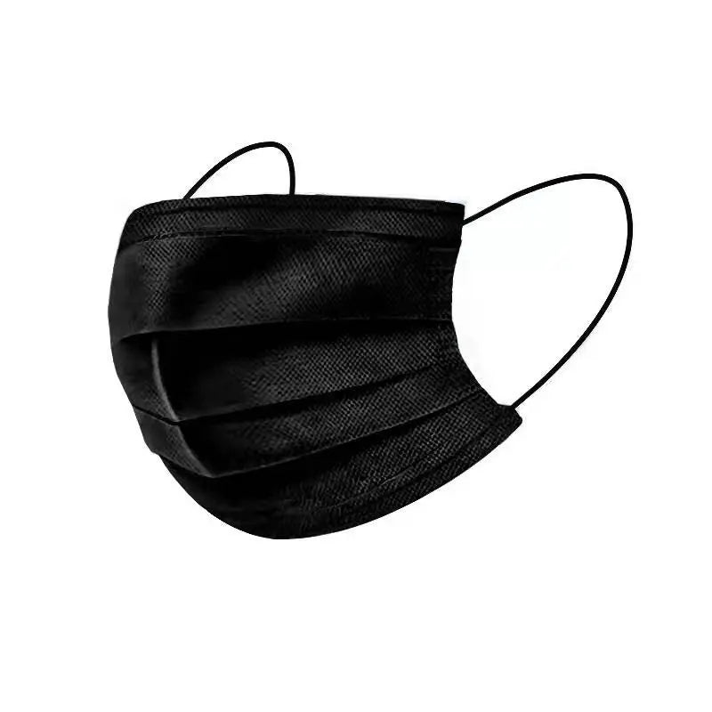 Three-layer Dustproof Male And Female Blue And Black 50 Disposable Masks El Pazar