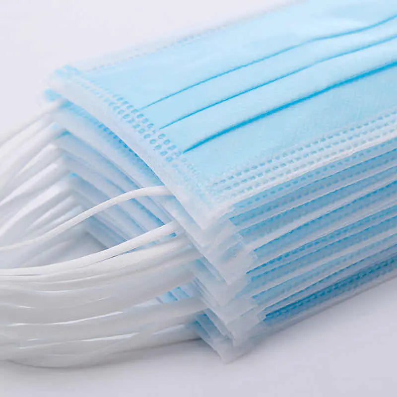 Three-layer Dustproof Male And Female Blue And Black 50 Disposable Masks El Pazar