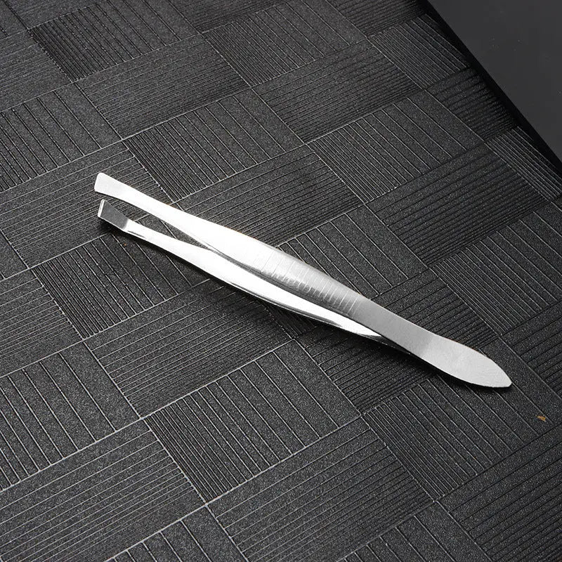 Unembroidered Steel Eyebrow Clip Tweezers Pluck Pliers El Pazar