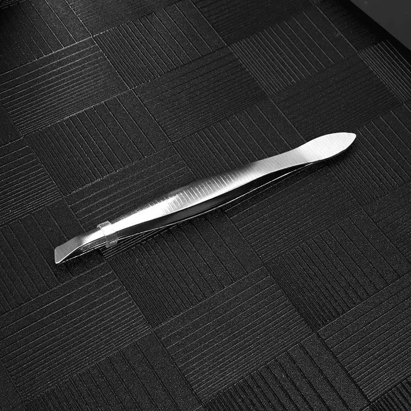 Unembroidered Steel Eyebrow Clip Tweezers Pluck Pliers El Pazar