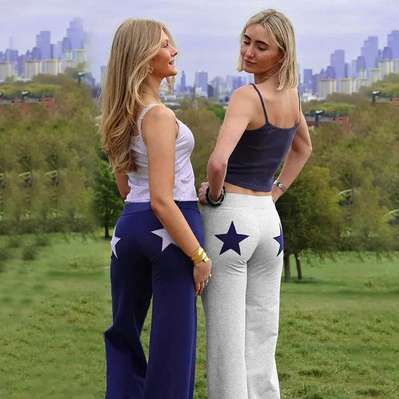 Women Printed Casual Pants, Wide Legs and Middle Waist El Pazar