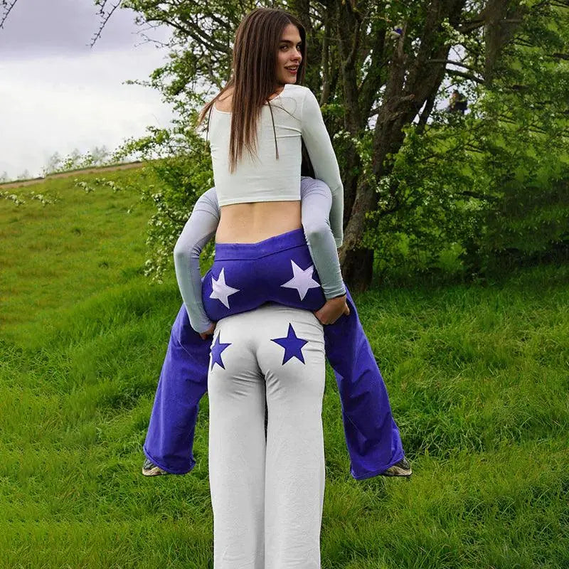 Women Printed Casual Pants, Wide Legs and Middle Waist El Pazar