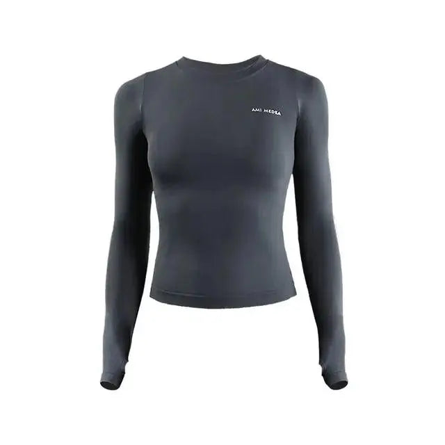 Women's Long Sleeve Top Yoga Shirts, Slim, Circle Neck El Pazar