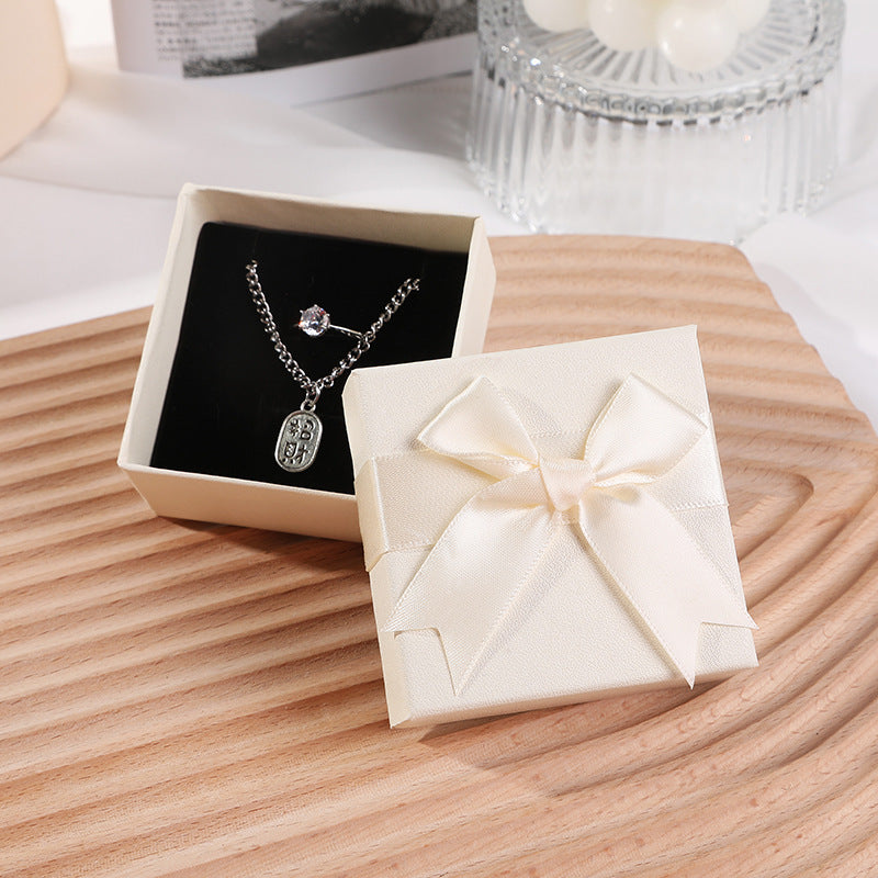 Bow Necklace Earrings Packaging Gift Box El Pazar