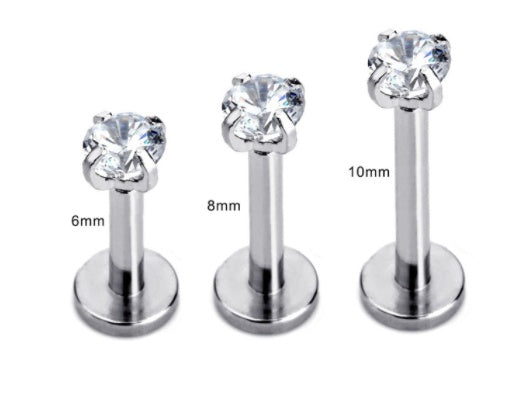 Titanium Steel Piercing Jewelry With Diamond Zircon Inner El Pazar
