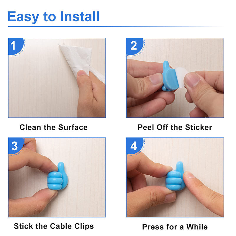 Multifunctional Clip Holder Thumb Hooks Wire Organizer Wall Hooks Hanger Strong Wall Storage Holder For Kitchen Bathroom El Pazar