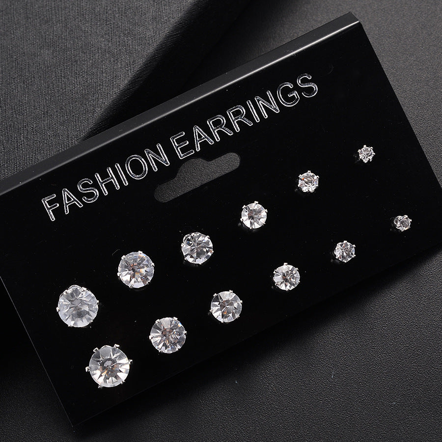 European And American Popular Crystal Zircon Earrings El Pazar