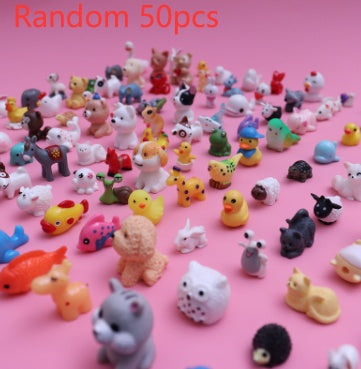 Simulation Bunny Duck Puppy Kitten Miniature Model Ornament El Pazar