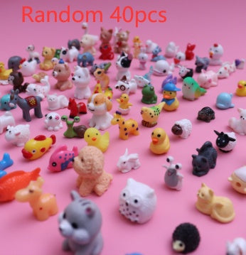 Simulation Bunny Duck Puppy Kitten Miniature Model Ornament El Pazar
