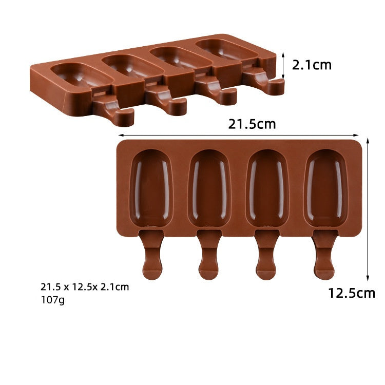 Oval Ice Mould Food Grade White Ice Cream Mould Free Wooden Stick El Pazar
