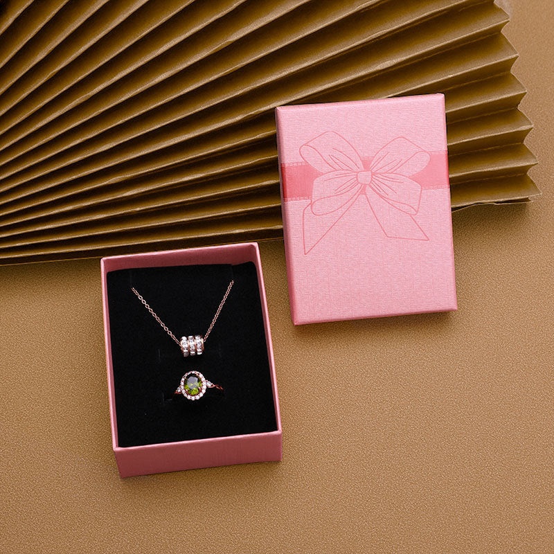 Bow Necklace Earrings Packaging Gift Box El Pazar