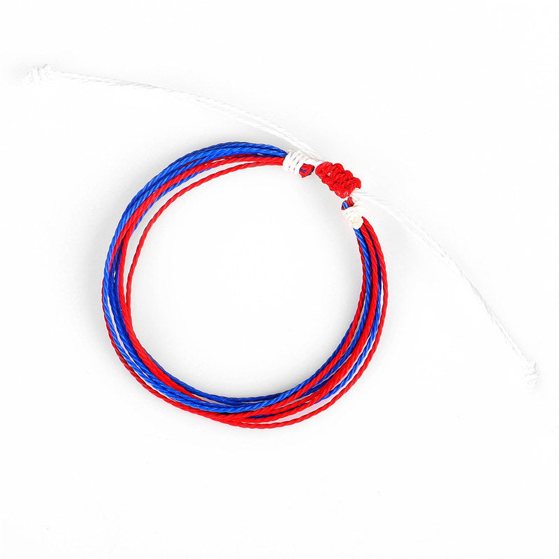 Wax Line Creative Handwoven Bracelet Colorful Drawstring El Pazar