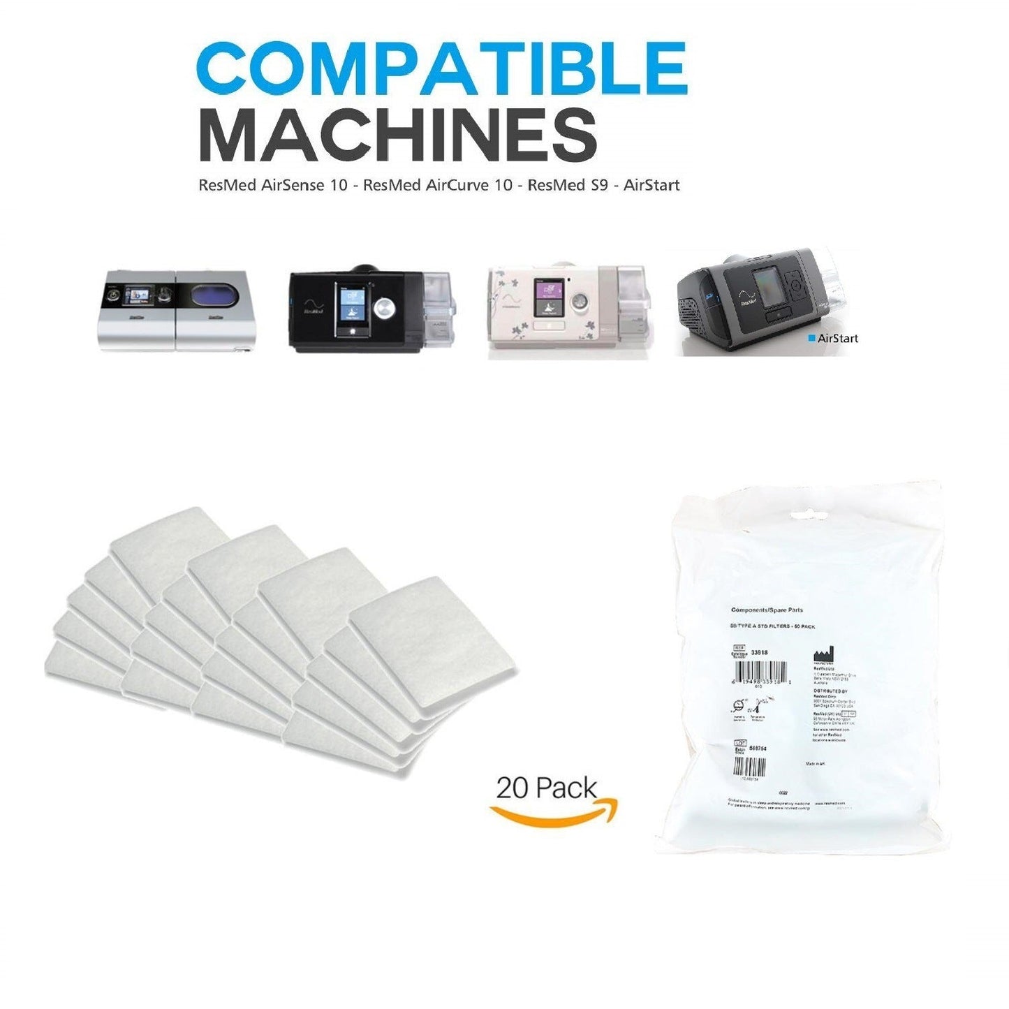 ResMed Filter Cotton Ventilator Filter Cotton El Pazar