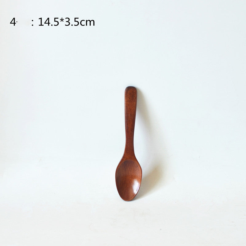 Small Customized Lettering Japanese Children Wooden Soup Spoon El Pazar