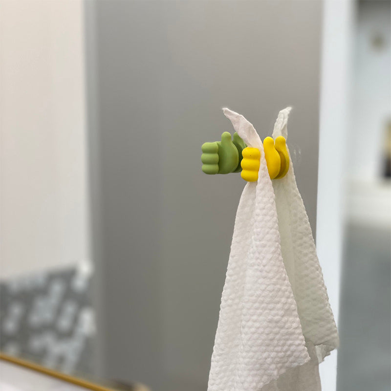 Multifunctional Clip Holder Thumb Hooks Wire Organizer Wall Hooks Hanger Strong Wall Storage Holder For Kitchen Bathroom El Pazar