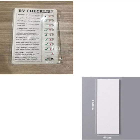 Checklist For RV Notes And Messages El Pazar