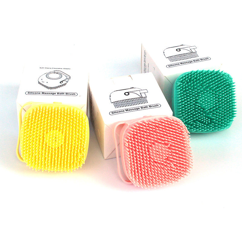 Silicone Dog Bath Massage Gloves Brush Pet Cat Bathroom Cleaning Tool Comb Brush For Dog Can Pour Shampoo Dog Grooming Supplies El Pazar