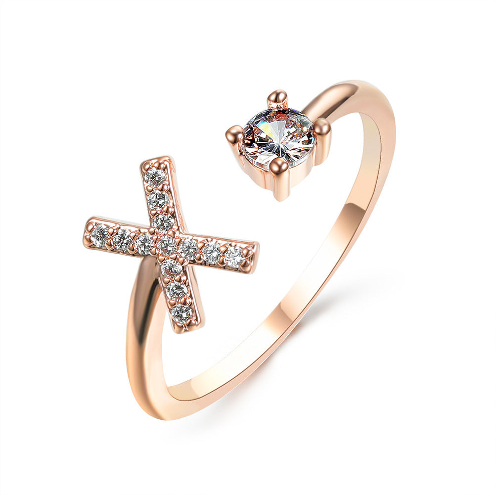New Design Adjustable 26 Initial Letter Ring Fashion Jewelry For Women Simple Elegant Jewelry El Pazar