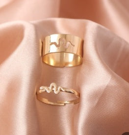 Butterfly Ring Set Creative Hollow Ins Personality Punk Style Couple Ring Pair Ring El Pazar