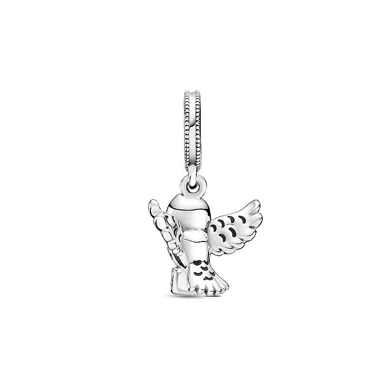 Beads New White Copper Wings Owl Pendant DIY Magic Ornament Accessories El Pazar