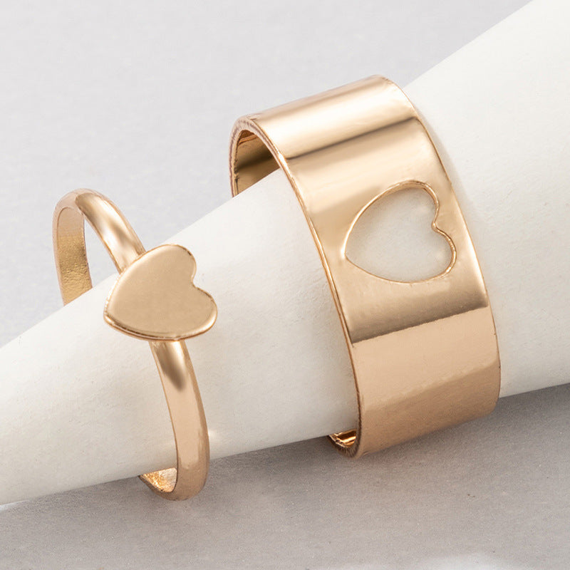 Butterfly Ring Set Creative Hollow Ins Personality Punk Style Couple Ring Pair Ring El Pazar