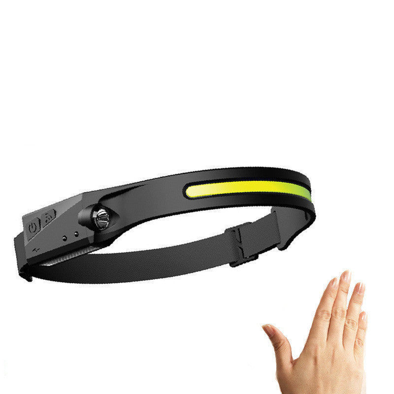 COB LED Induction Riding Headlamp Flashlight USB Rechargeable Waterproof Camping Headlight With All Perspectives Hunting Light El Pazar