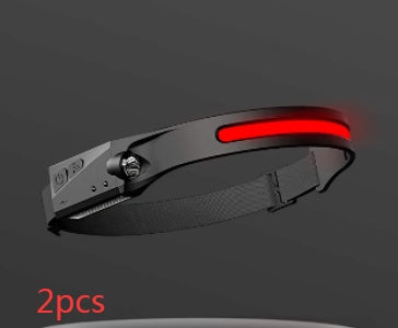 COB LED Induction Riding Headlamp Flashlight USB Rechargeable Waterproof Camping Headlight With All Perspectives Hunting Light El Pazar