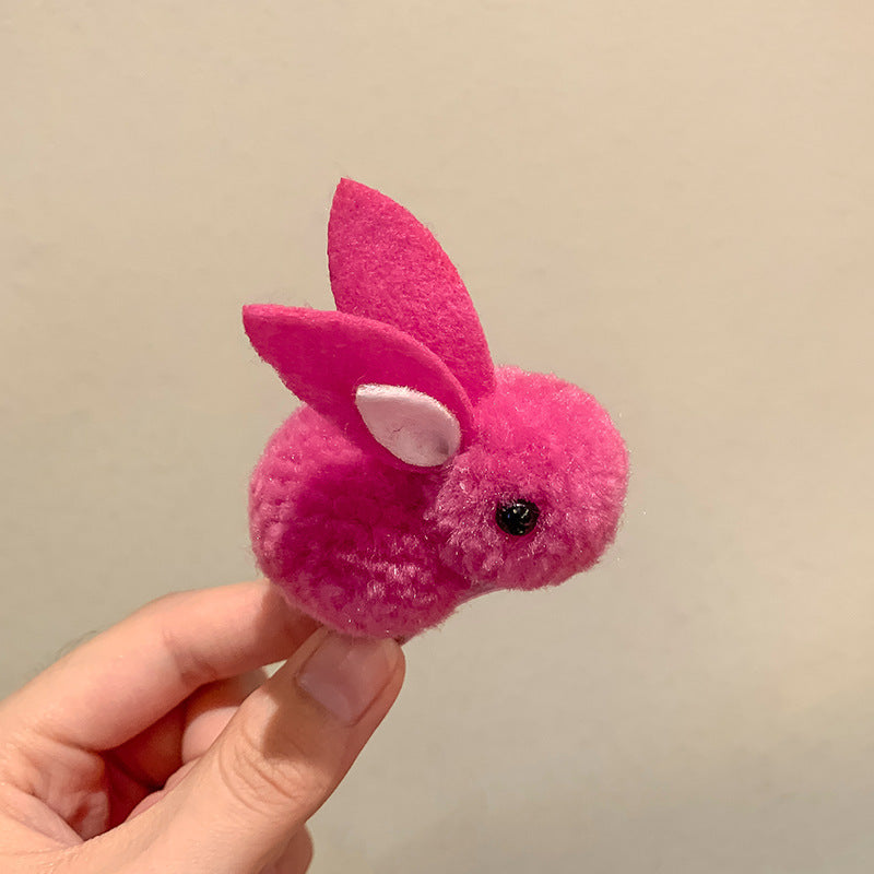 Cute Bunny Three-dimensional Barrettes Children's Plush Clip El Pazar