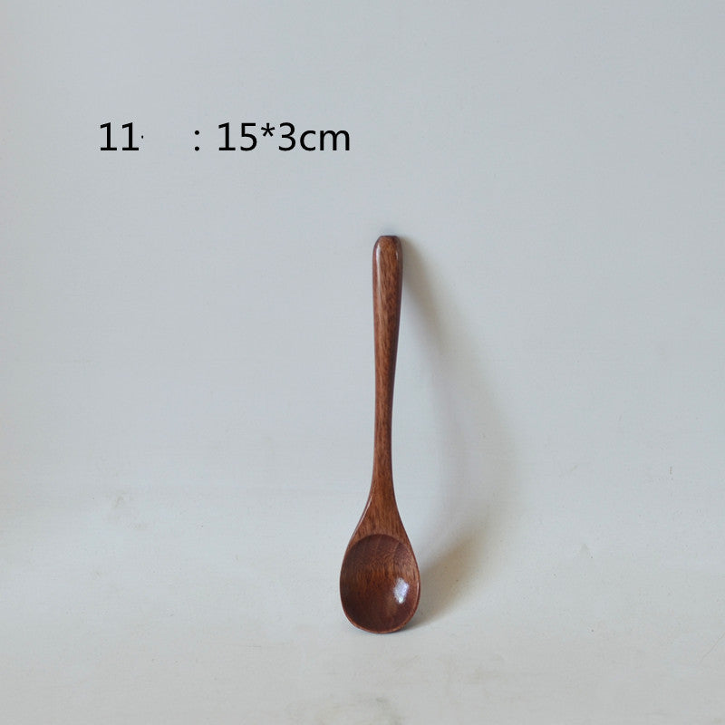 Small Customized Lettering Japanese Children Wooden Soup Spoon El Pazar