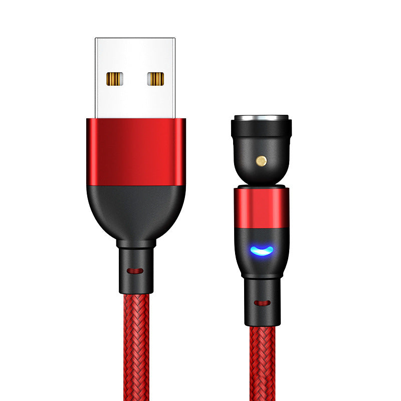 Data Cable 540 Degree Blind Suction Round Magnetic Charging Cable Three-in-one Bent Magnetic Cable El Pazar