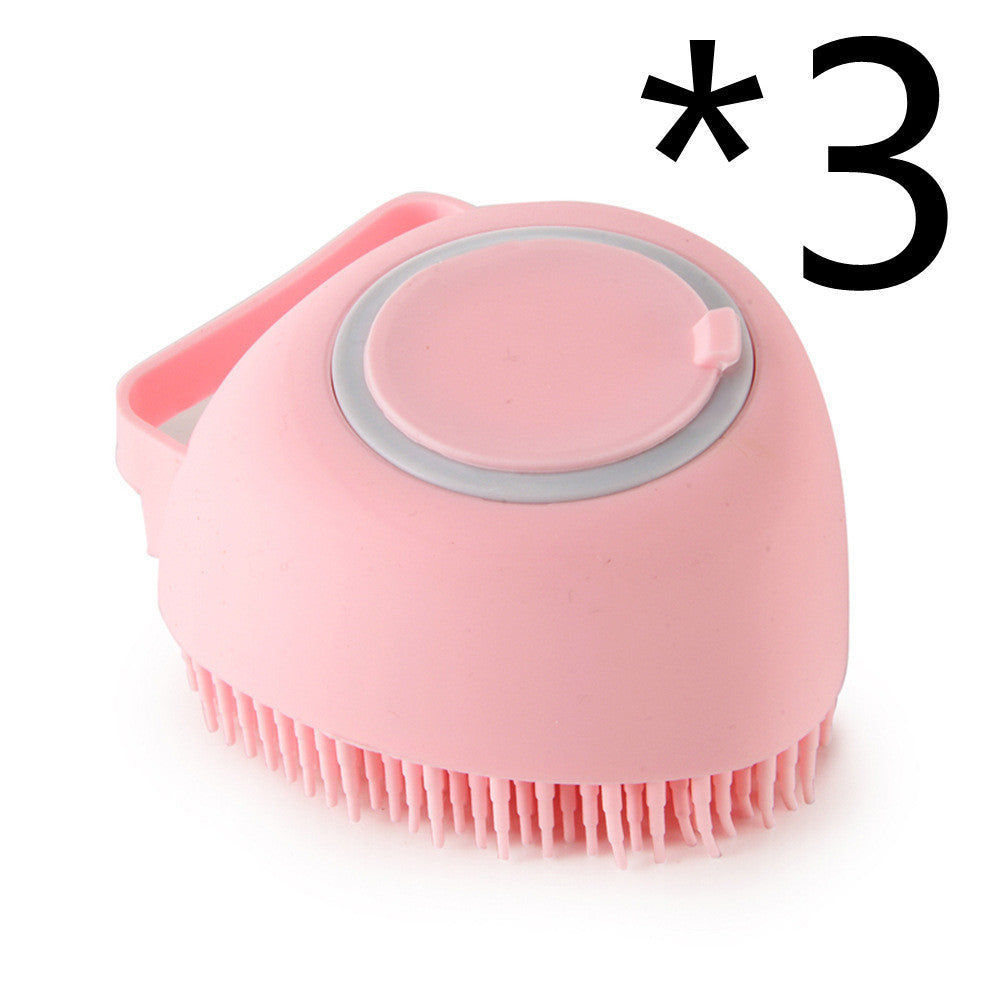 Silicone Dog Bath Massage Gloves Brush Pet Cat Bathroom Cleaning Tool Comb Brush For Dog Can Pour Shampoo Dog Grooming Supplies El Pazar
