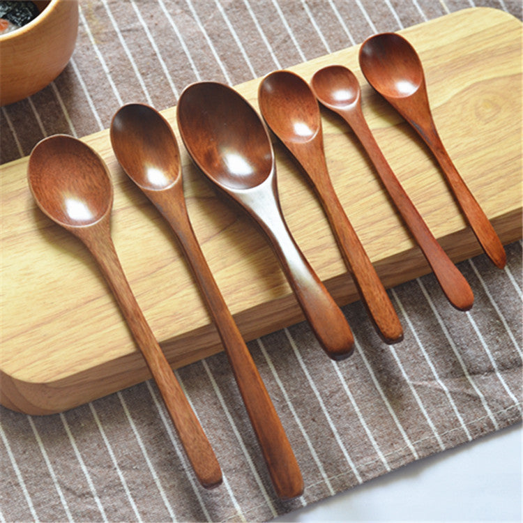 Small Customized Lettering Japanese Children Wooden Soup Spoon El Pazar