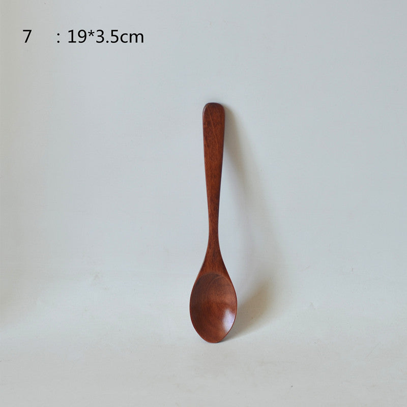 Small Customized Lettering Japanese Children Wooden Soup Spoon El Pazar