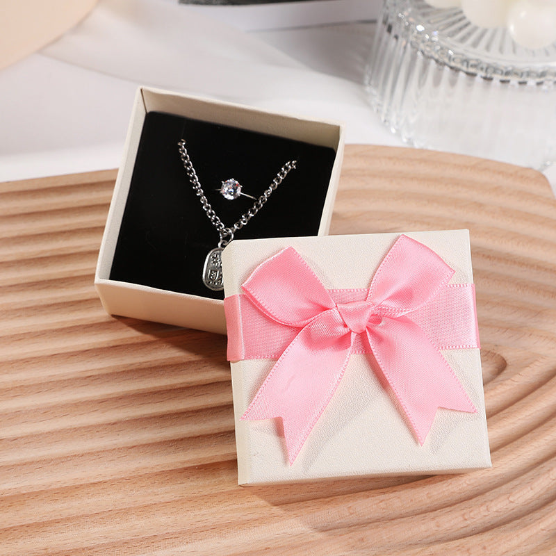 Bow Necklace Earrings Packaging Gift Box El Pazar