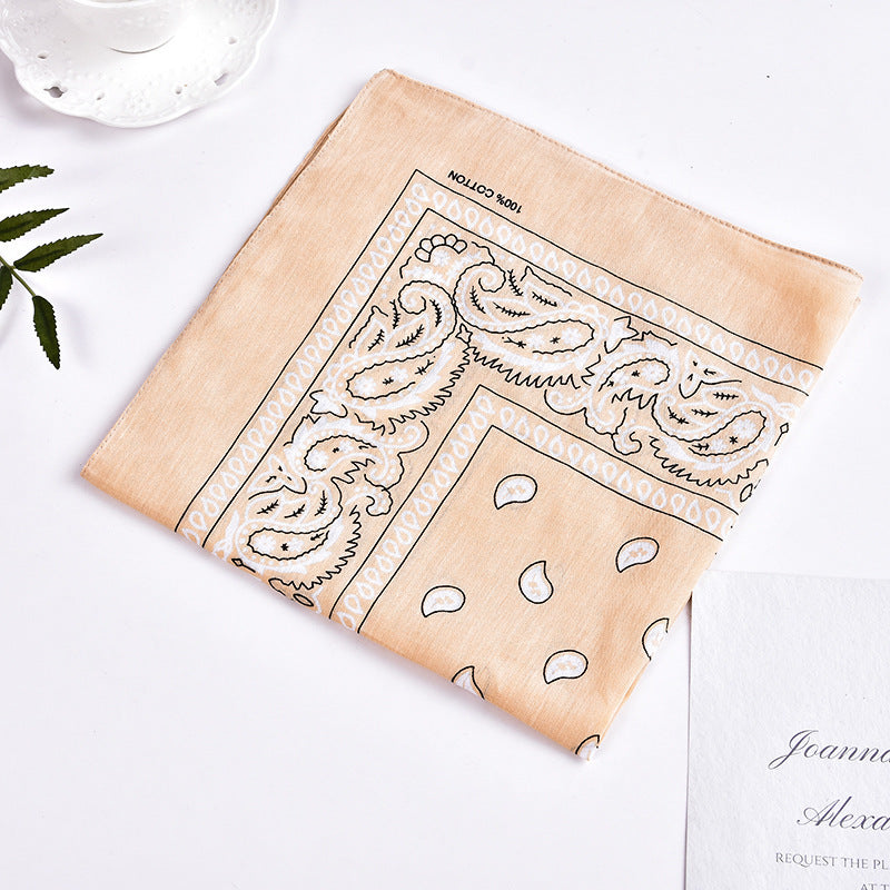 55 cm Polyester Turban Cashew Square Scarf El Pazar