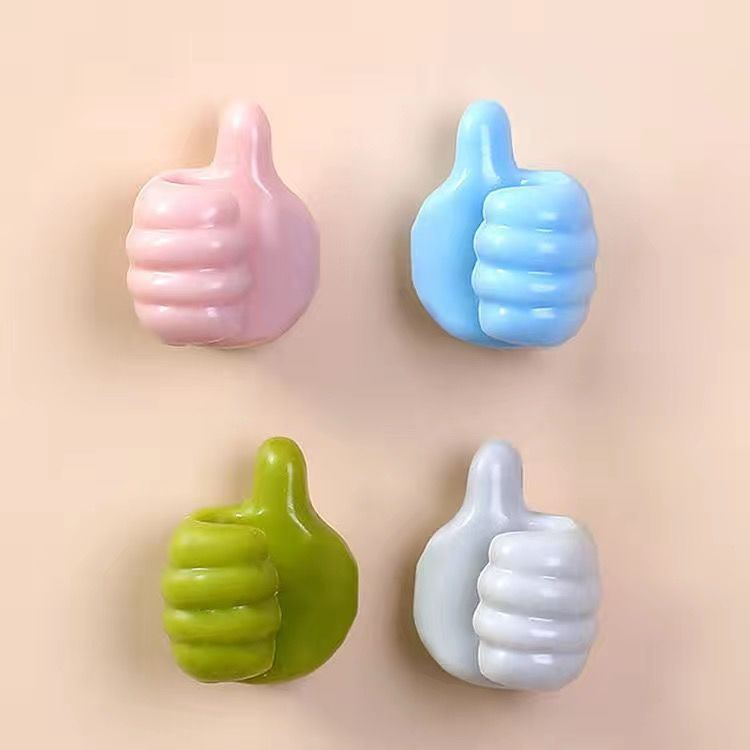 Multifunctional Clip Holder Thumb Hooks Wire Organizer Wall Hooks Hanger Strong Wall Storage Holder For Kitchen Bathroom El Pazar