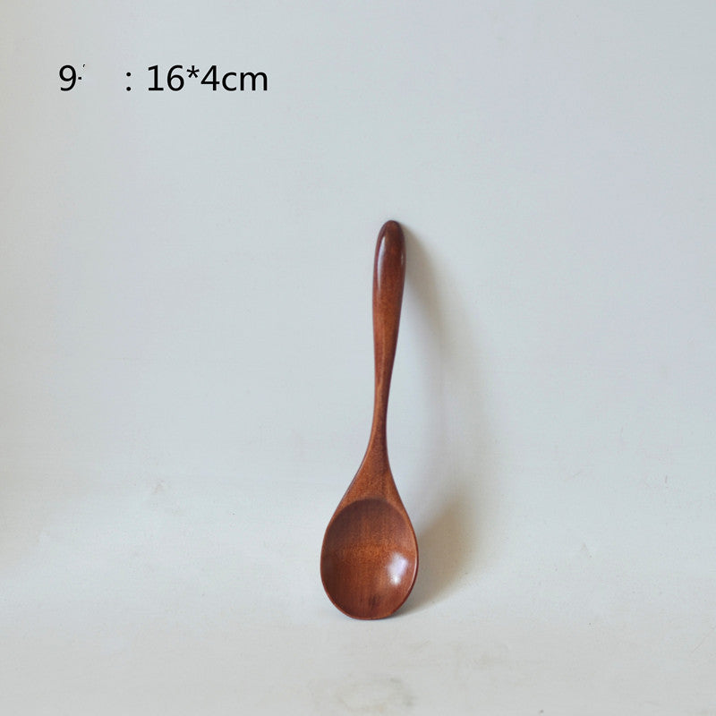 Small Customized Lettering Japanese Children Wooden Soup Spoon El Pazar