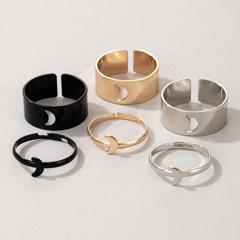 Butterfly Ring Set Creative Hollow Ins Personality Punk Style Couple Ring Pair Ring El Pazar