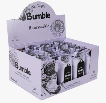Bumble Wet Pocket Wipes 15 Pcs (Honeysuckle) X36X8