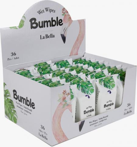 Bumble Wet Pocket Wipes 15 Pcs (LA BELLA) X36X8