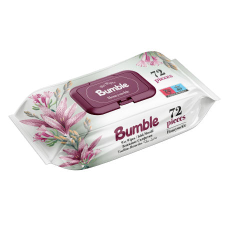 Bumble Wet Wipes 72 Pcs (Honeysuckle) X12