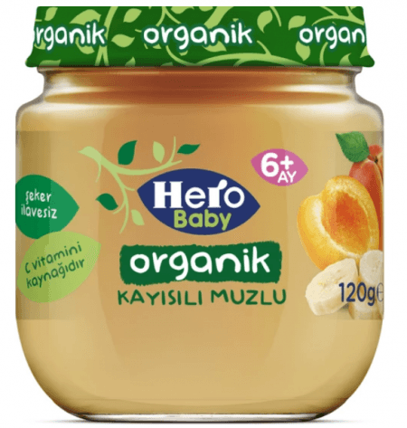 Ülker Hero Baby Organic Apricot Baby Food 120 gr
