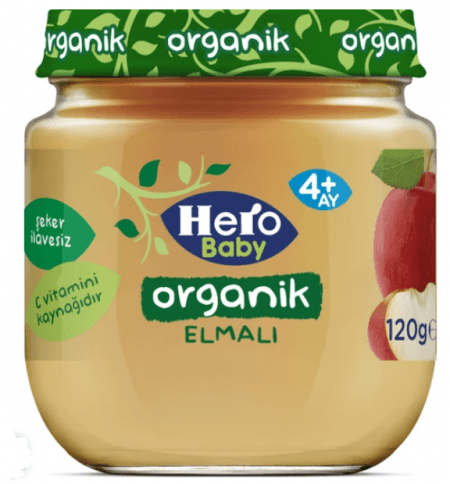 Ülker Hero Baby Organic Apple Baby Food 120 gr