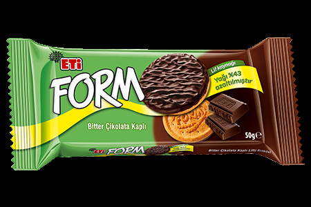 ETİ Form Chocolate Covered Biscuit With Fibre 50 gr