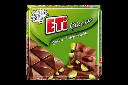 ETİ Chocolate with Whole Pistachio 80 gr ETİ Chocolate with Whole Pistachio 80 gr