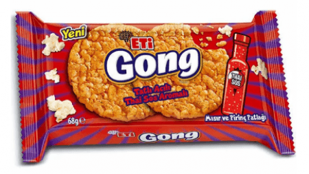 Eti Gong Sweet and Hot Corn Puffed Rice 68 gr Eti Gong Sweet and Hot Corn Puffed Rice 68 gr