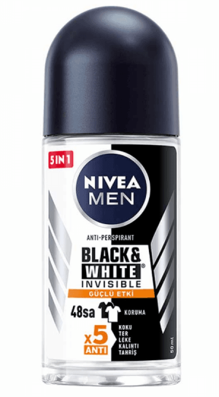 Nivea Men Black & White Invisible Strong Effect Men Roll-On 50 ml