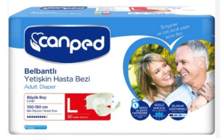Canped Adult Diaper With Belt Size L  30 pcs
