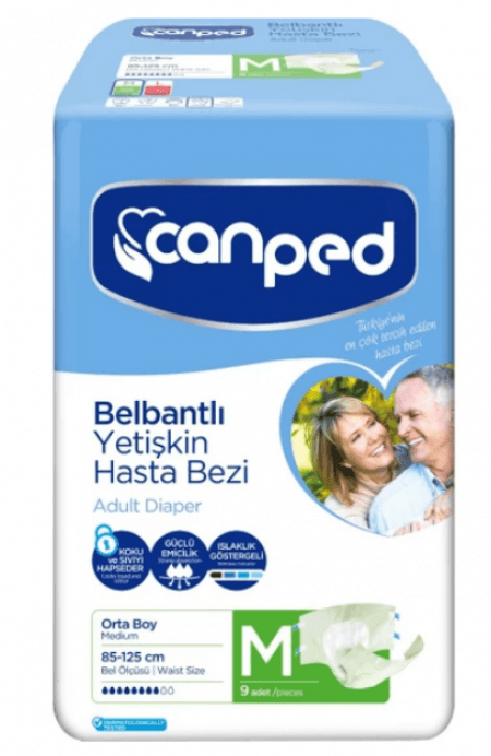 Canped Adult Diaper with Belt Size M 9 pcs Canped Adult Diaper with Belt Size M 9 pcs